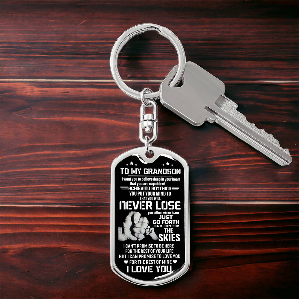 To My Grandson, Never Lose Keychain