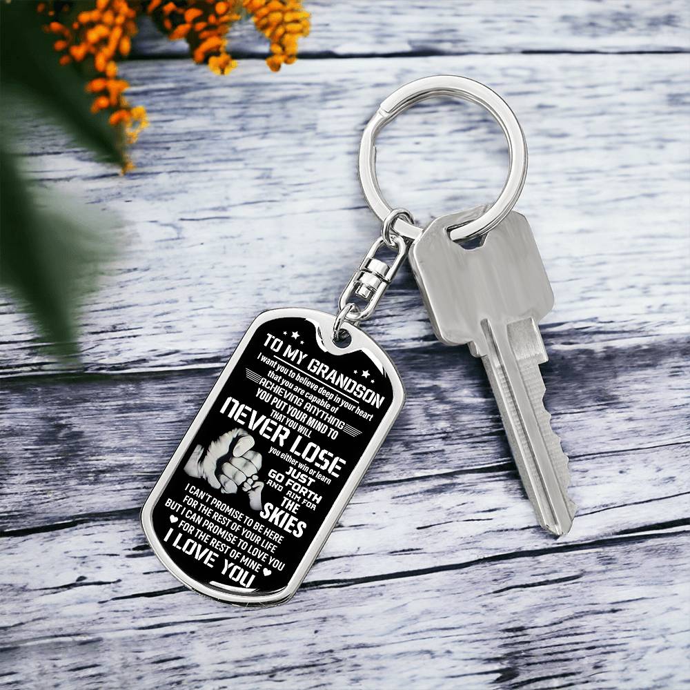 To My Grandson, Never Lose Keychain