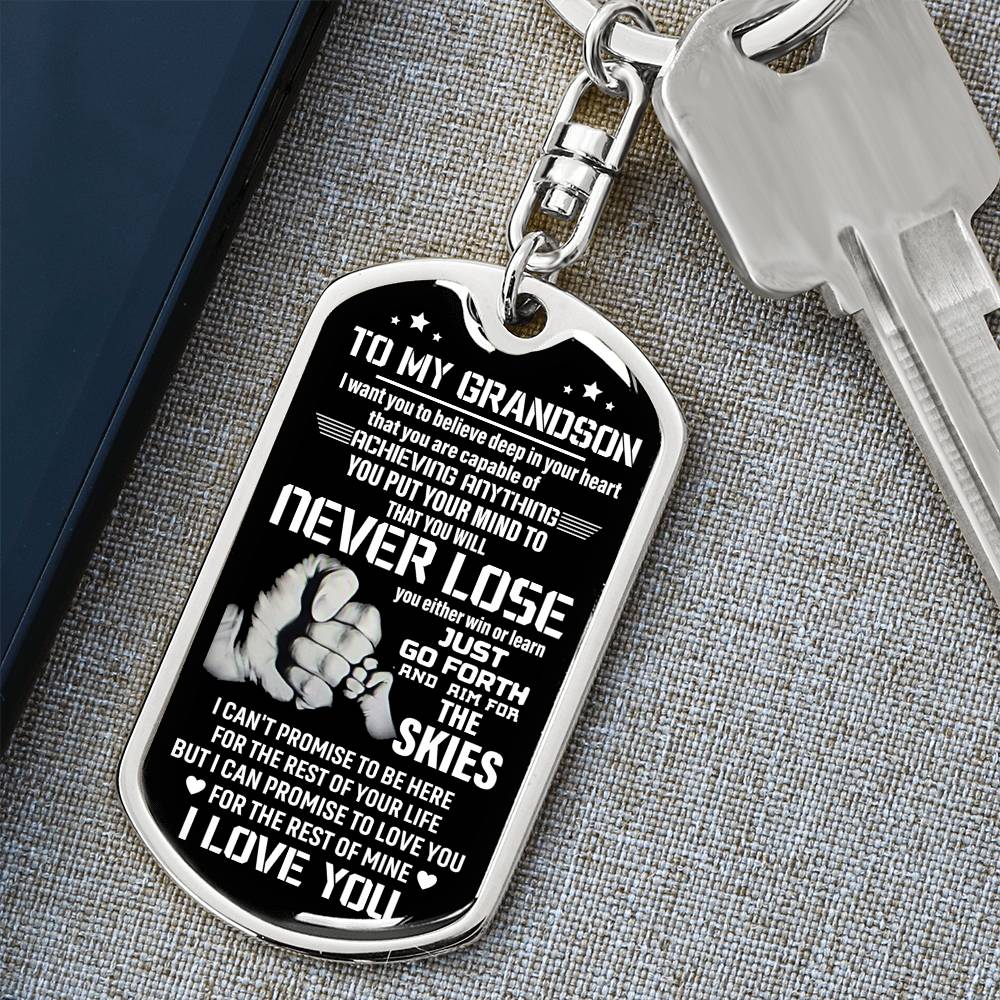 To My Grandson, Never Lose Keychain