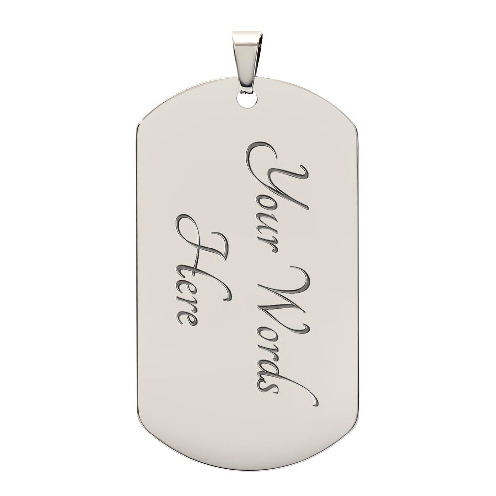 To My Son Dog Tag Necklace, Gift for Son, Dog Tag For Son, Son Gift from Mom, Mum Military Dog Tag Necklace, Son Birthday, Mother to Son Gift