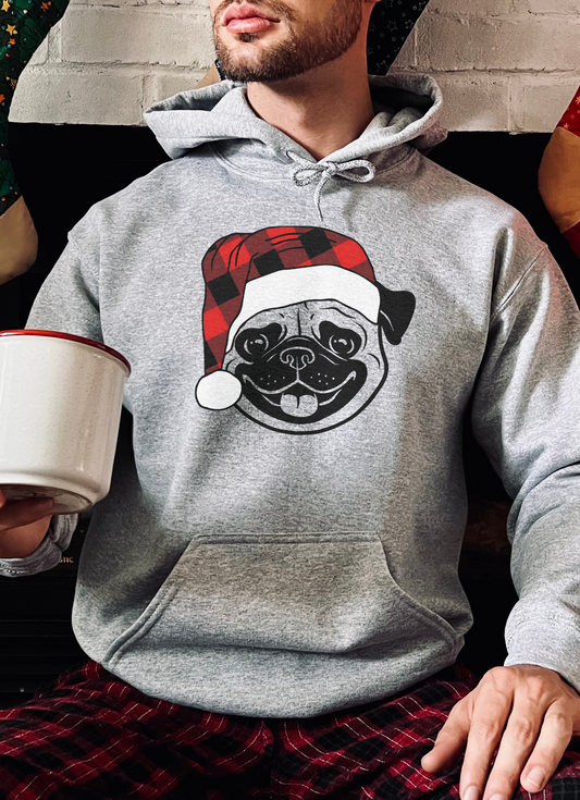 Merry PUG Life l Christmas Pullover Hoodie