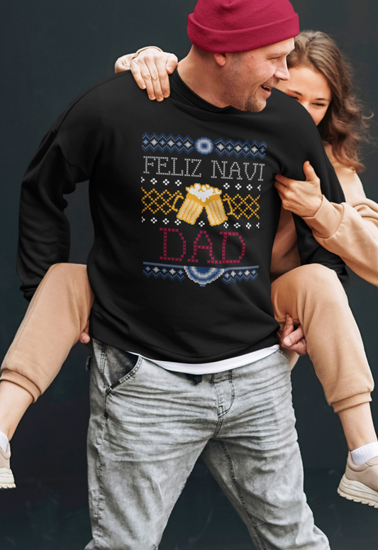 FELIZ NAVI DAD l Christmas Crewneck Pullover Sweatshirt