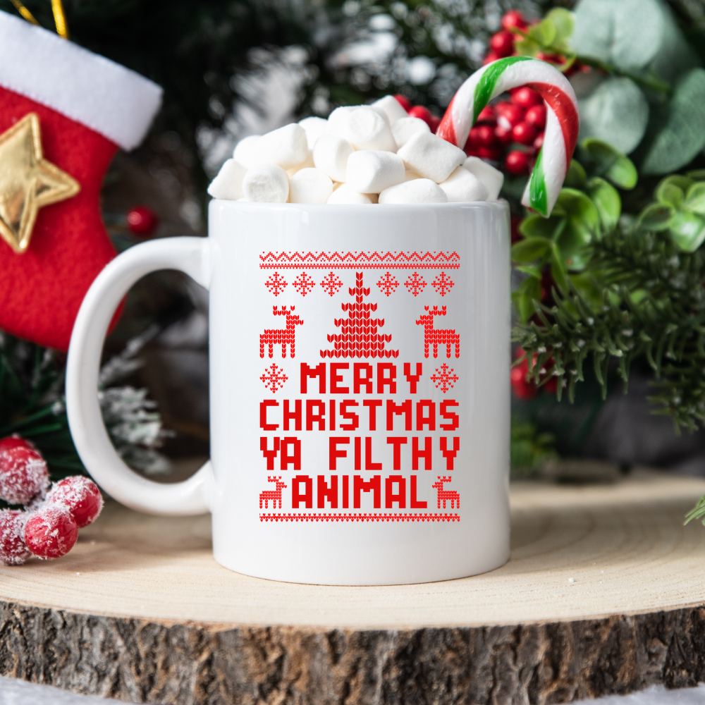 Merry Christmas l Filthy Animal l 11 oz. White Mug