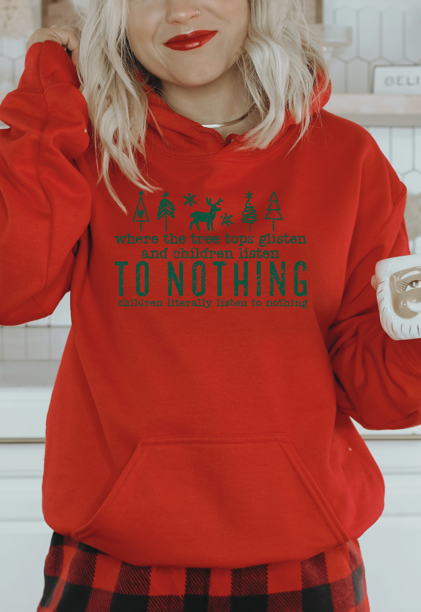 WHERE THE TREE TOPS GLISTEN l Christmas Pullover Hoodie