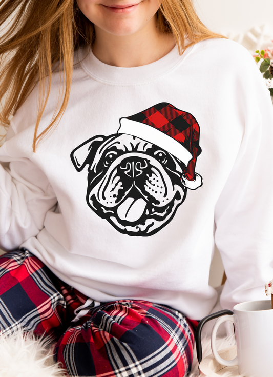 Happy PAWliday l Bulldog l Crewneck Pullover Sweatshirt