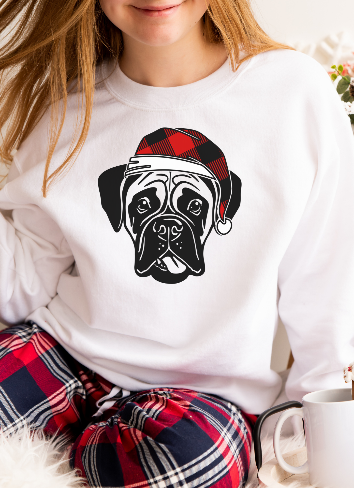 Merry WOOFmas l Boxer Dog l Crewneck Pullover Sweatshirt