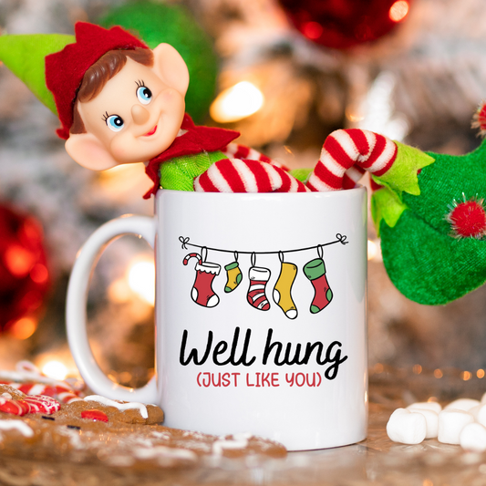 Well Hung l Christmas l 11 oz. White Mug