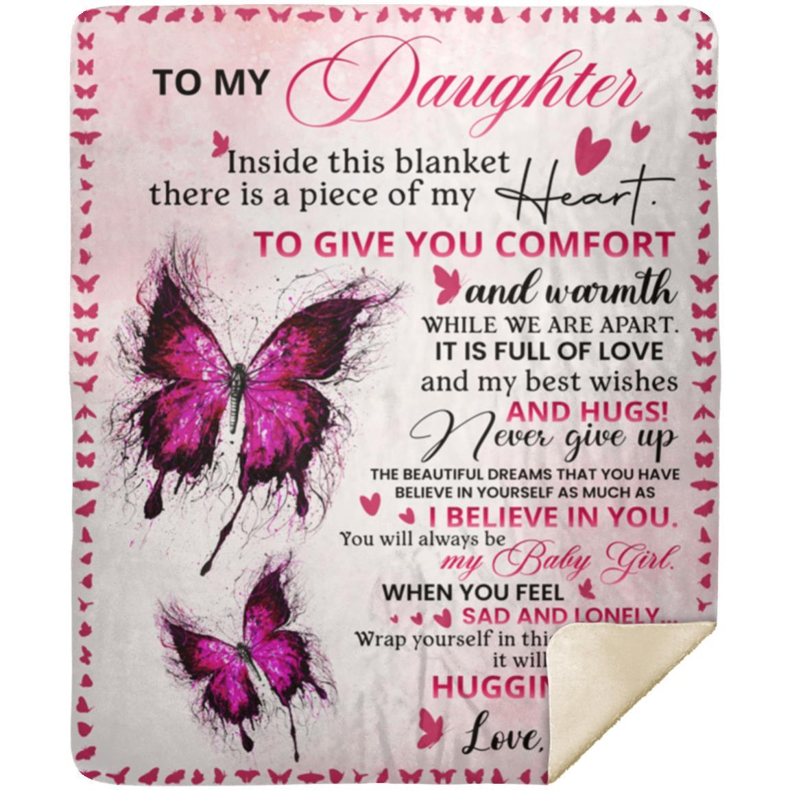 To My Daughter l Inside This Blanket, Love Mom Blanket