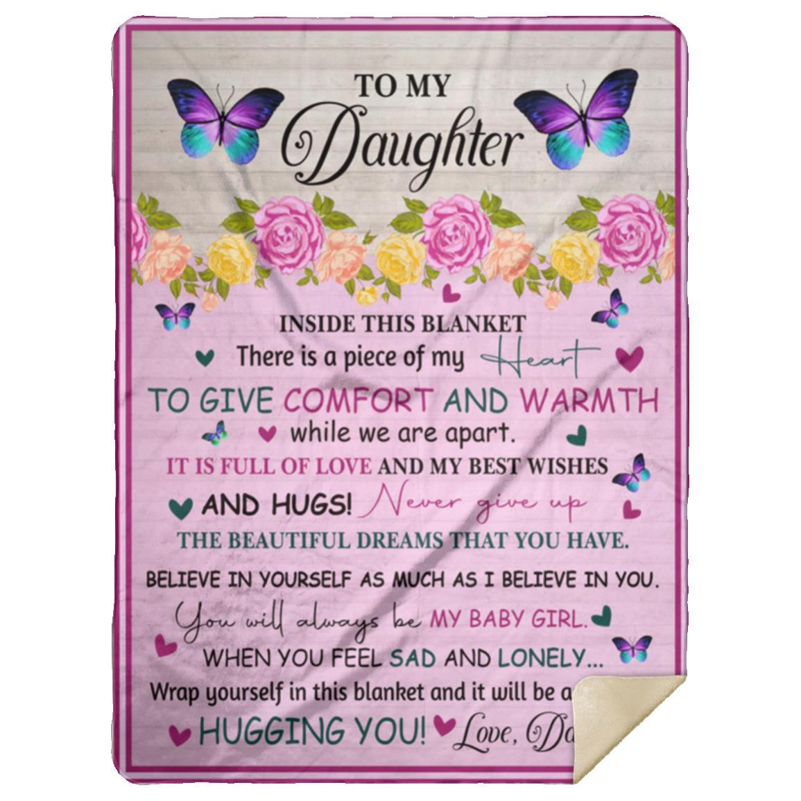 To My Daughter l Comfort & Warmth, Love Dad Blanket