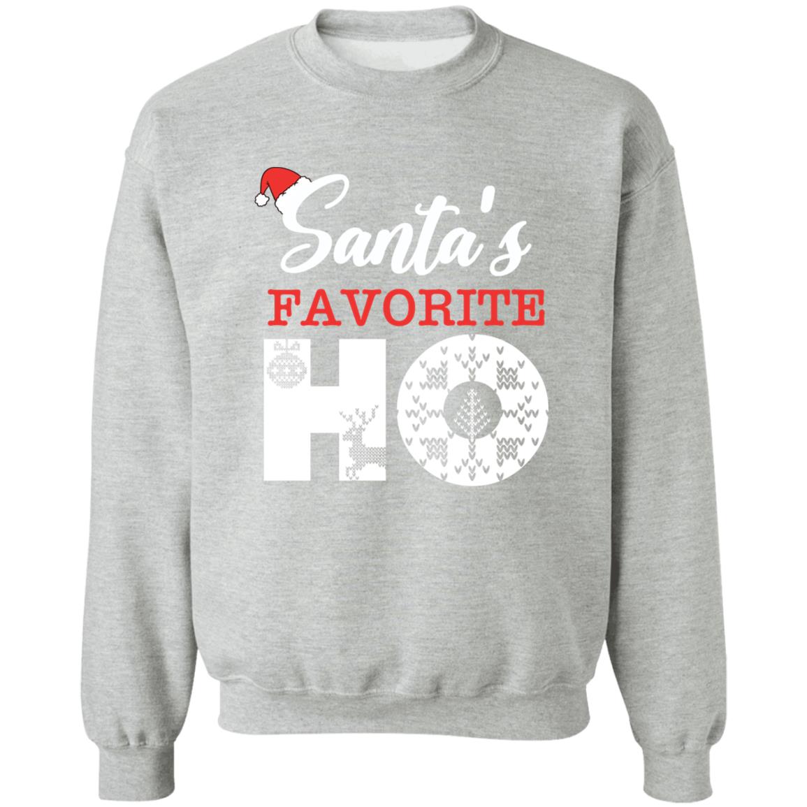 Santa's Favorite HO l Crewneck Pullover Sweatshirt