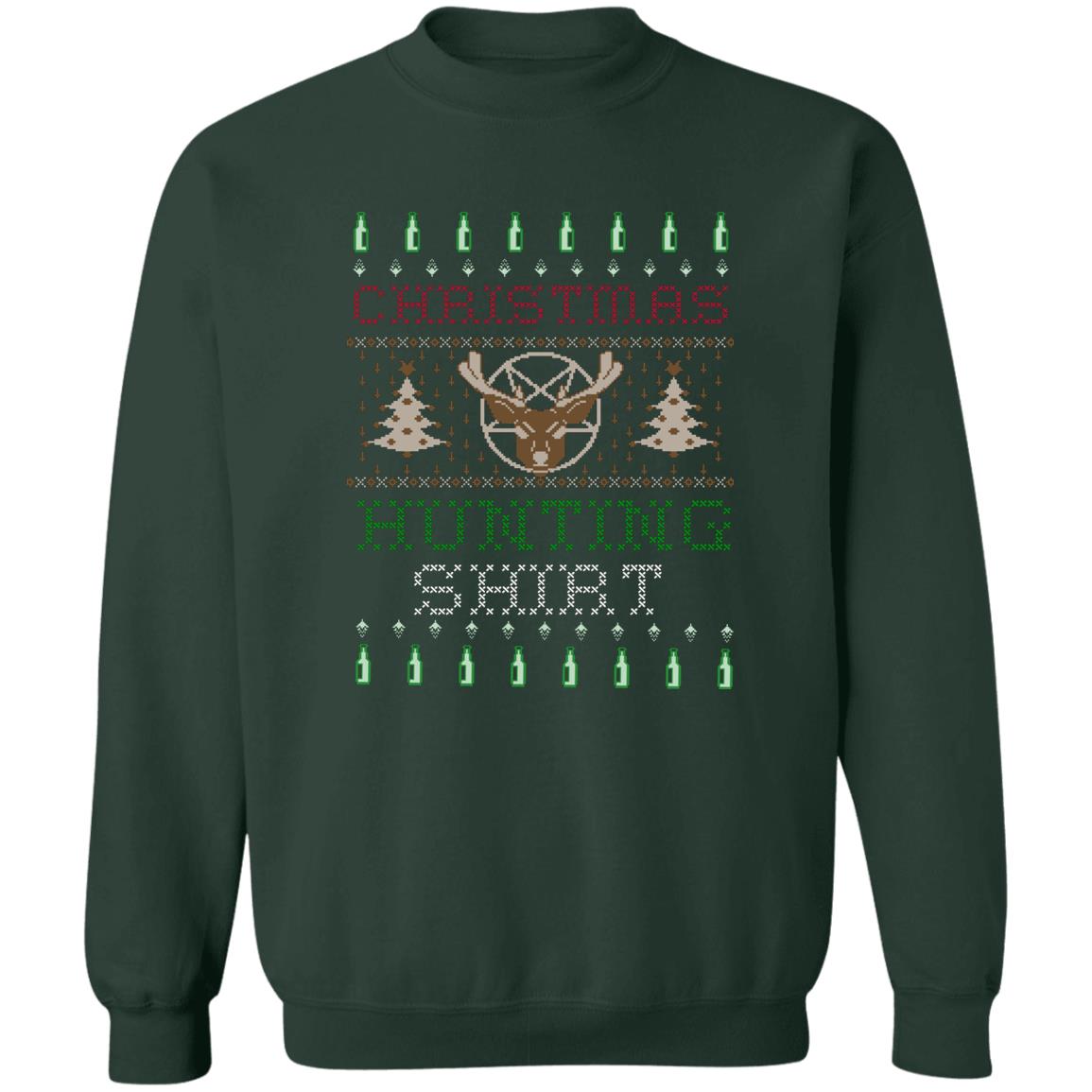 CHRISTMAS HUNTING SHIRT l Crewneck Pullover Sweatshirt