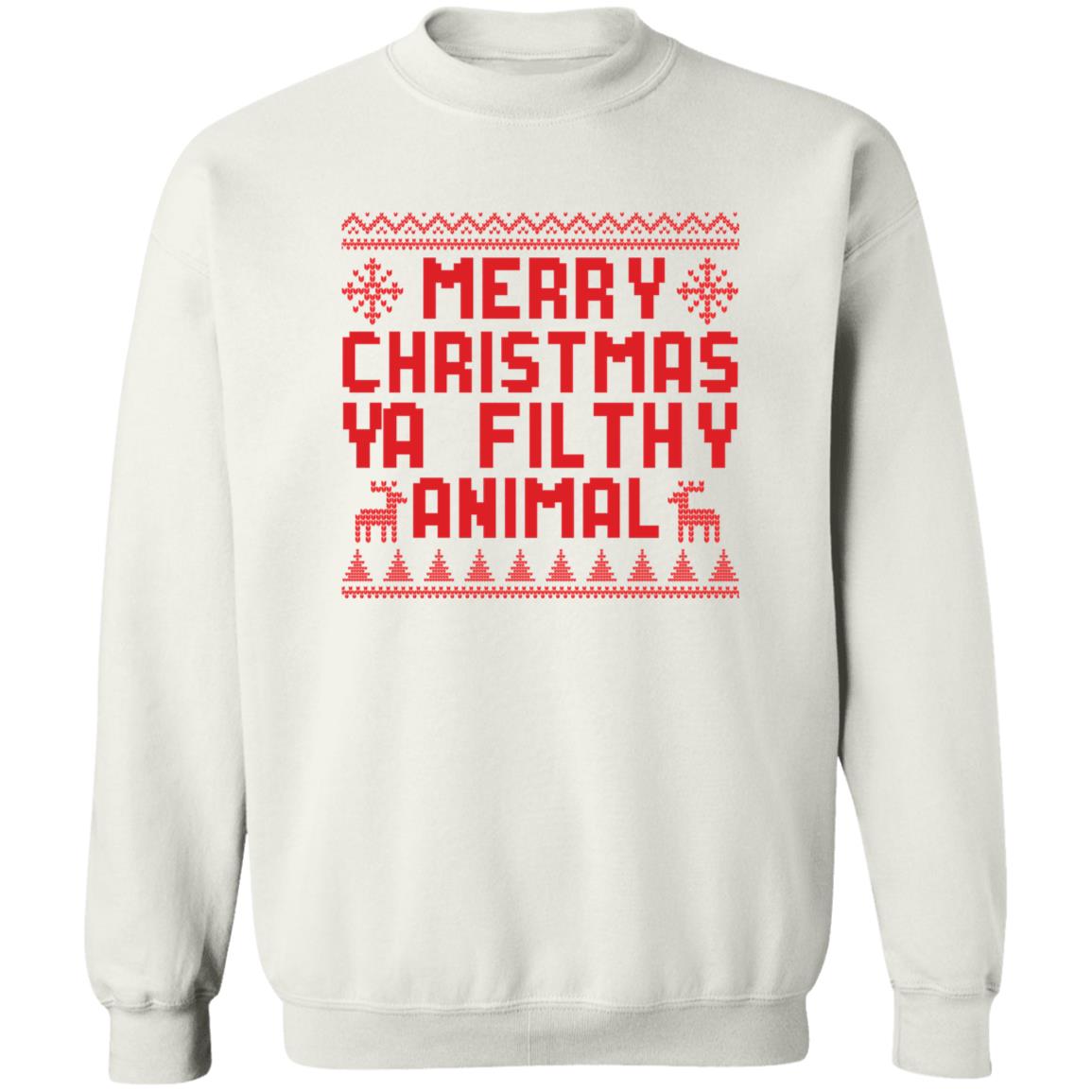 Filthy Animal l Christmas  Crewneck Pullover Sweatshirt