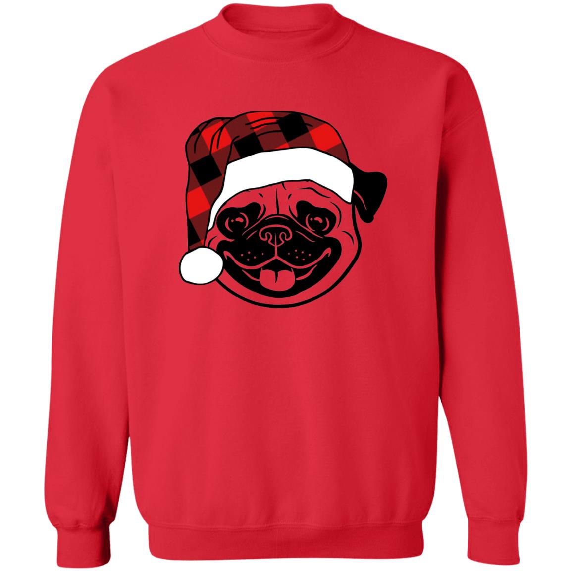 Merry PUG Life l Crewneck Pullover Sweatshirt