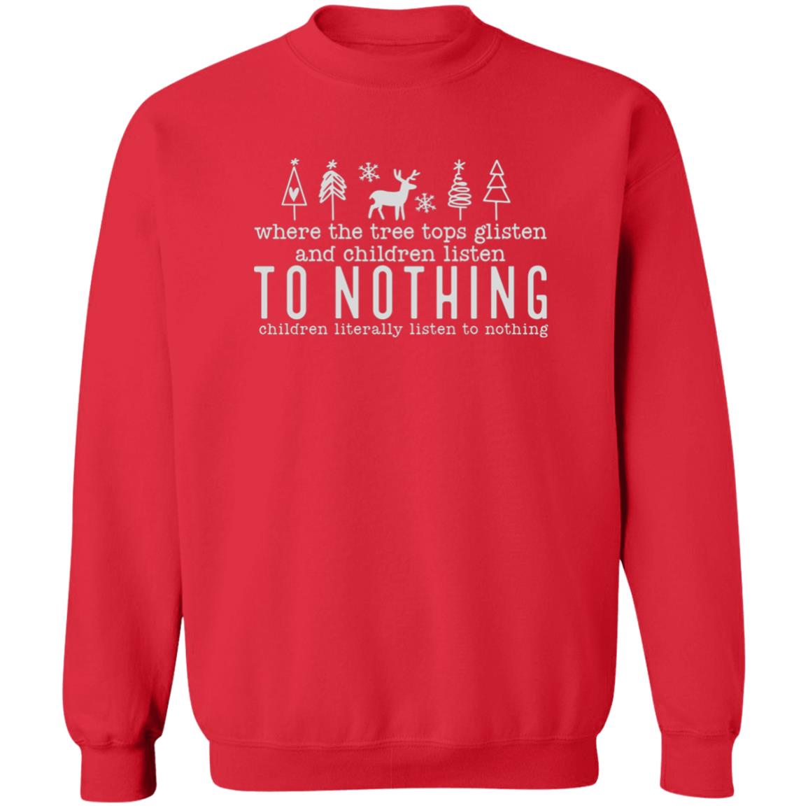 WHERE THE TREE TOPS GLISTEN l Christmas Crewneck Pullover Sweatshirt