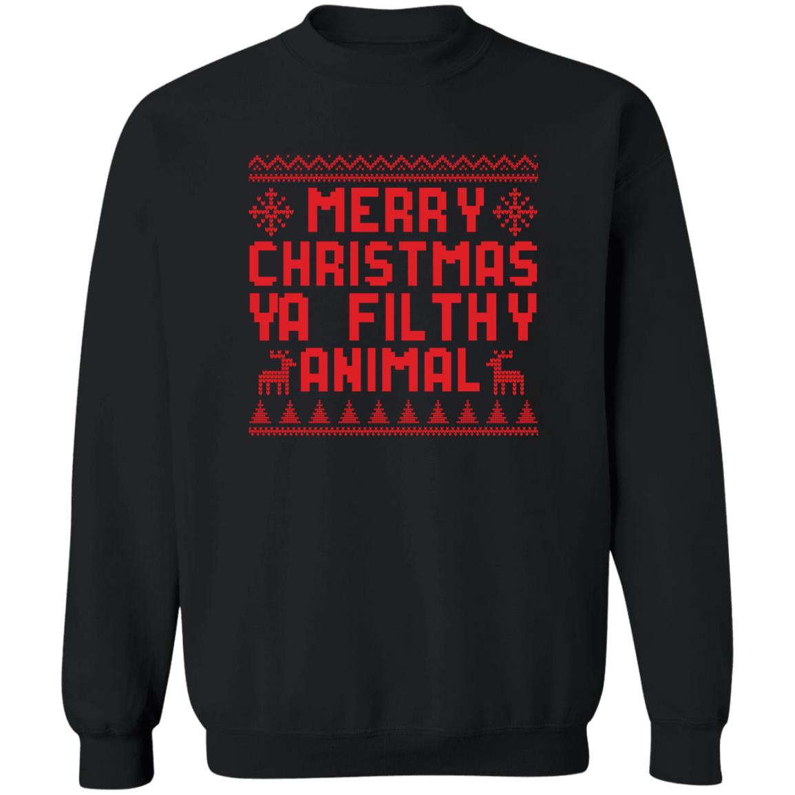 Filthy Animal l Christmas  Crewneck Pullover Sweatshirt