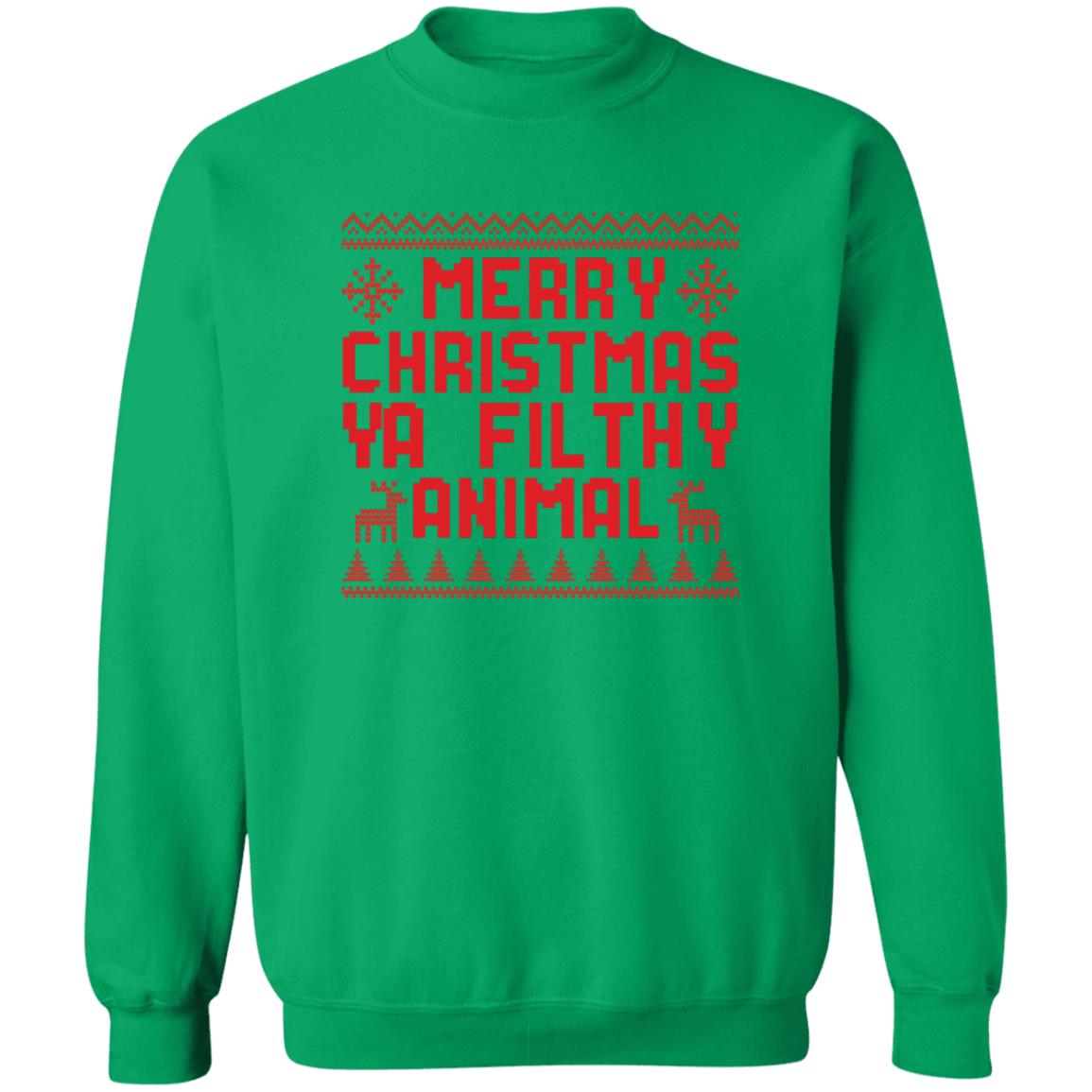 Filthy Animal l Christmas  Crewneck Pullover Sweatshirt