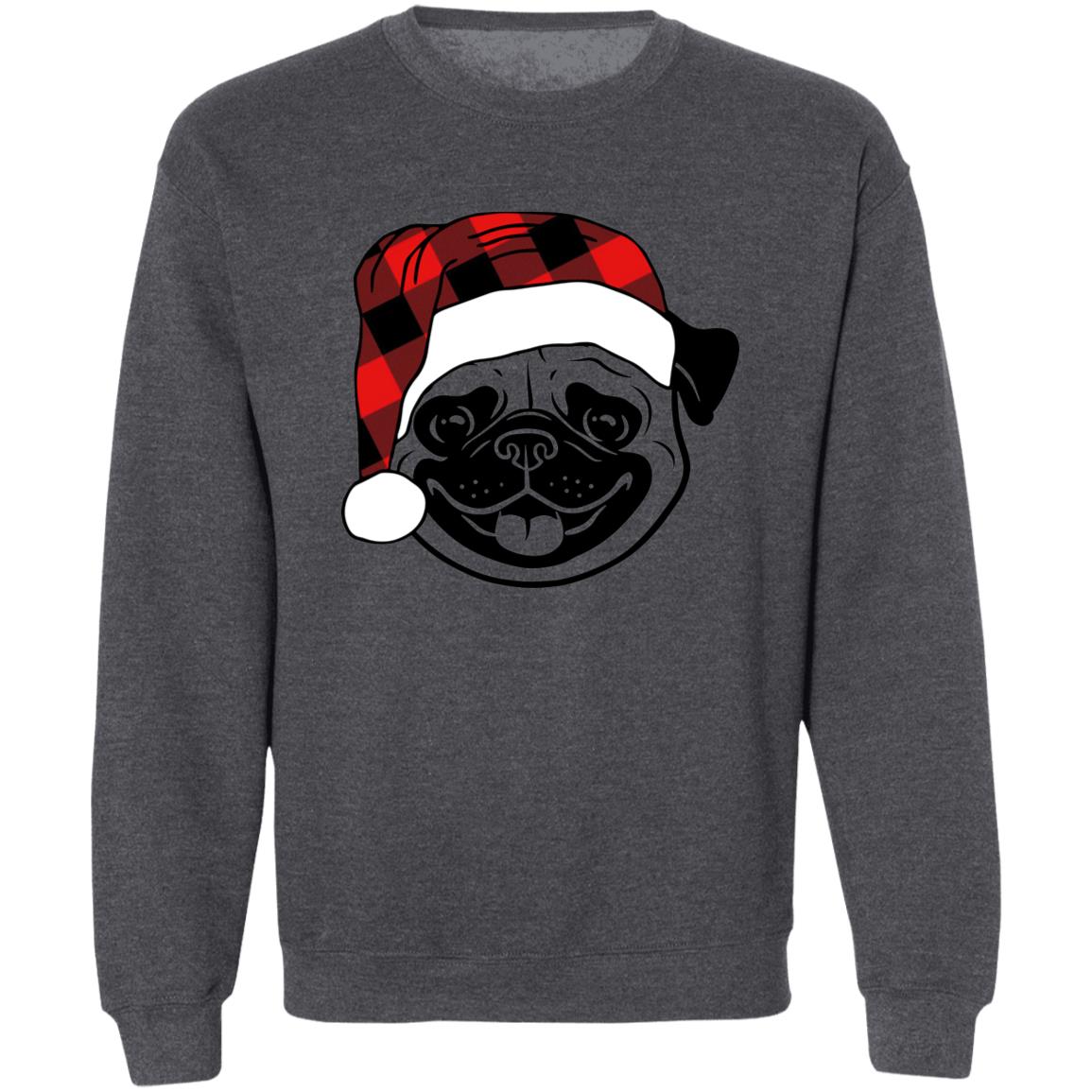 Merry PUG Life l Crewneck Pullover Sweatshirt