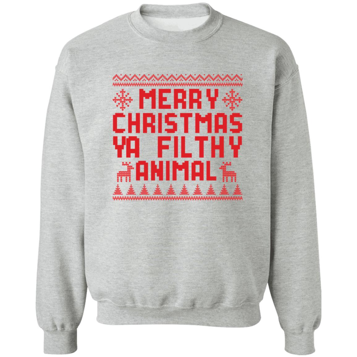 Filthy Animal l Christmas  Crewneck Pullover Sweatshirt