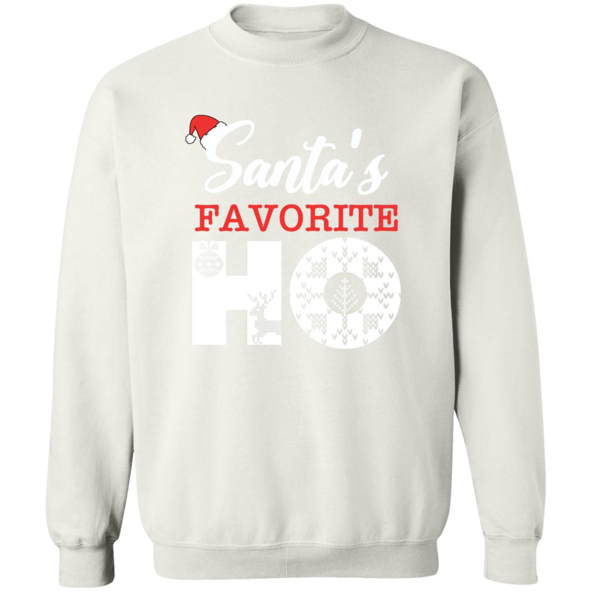 Santa's Favorite HO l Crewneck Pullover Sweatshirt