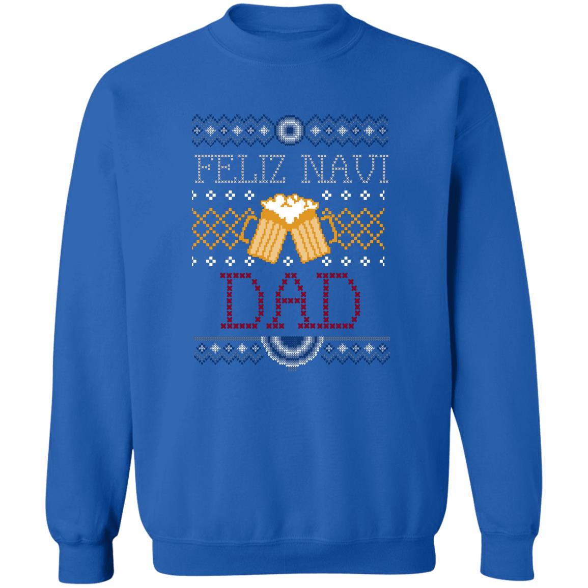 FELIZ NAVI DAD l Christmas Crewneck Pullover Sweatshirt