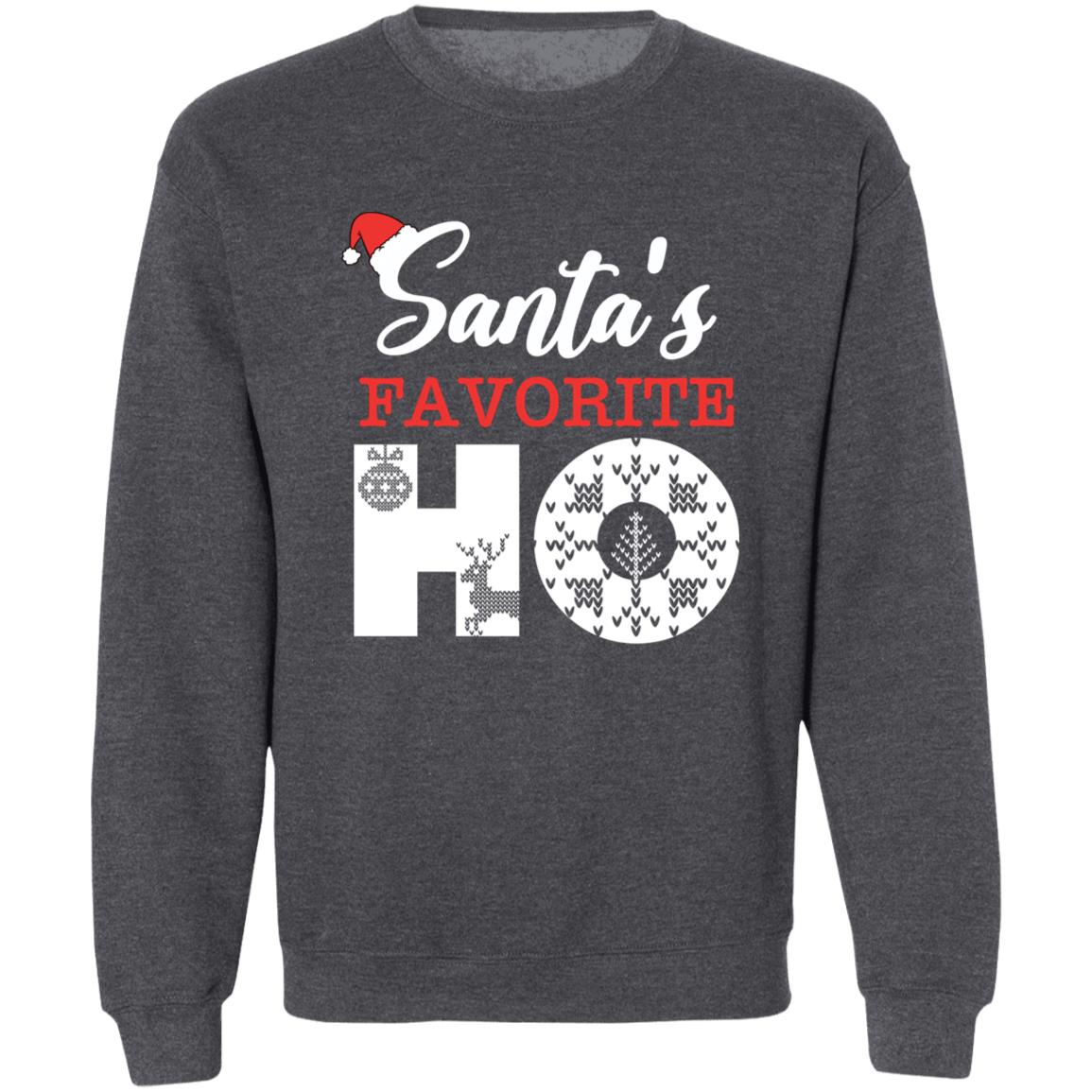 Santa's Favorite HO l Crewneck Pullover Sweatshirt