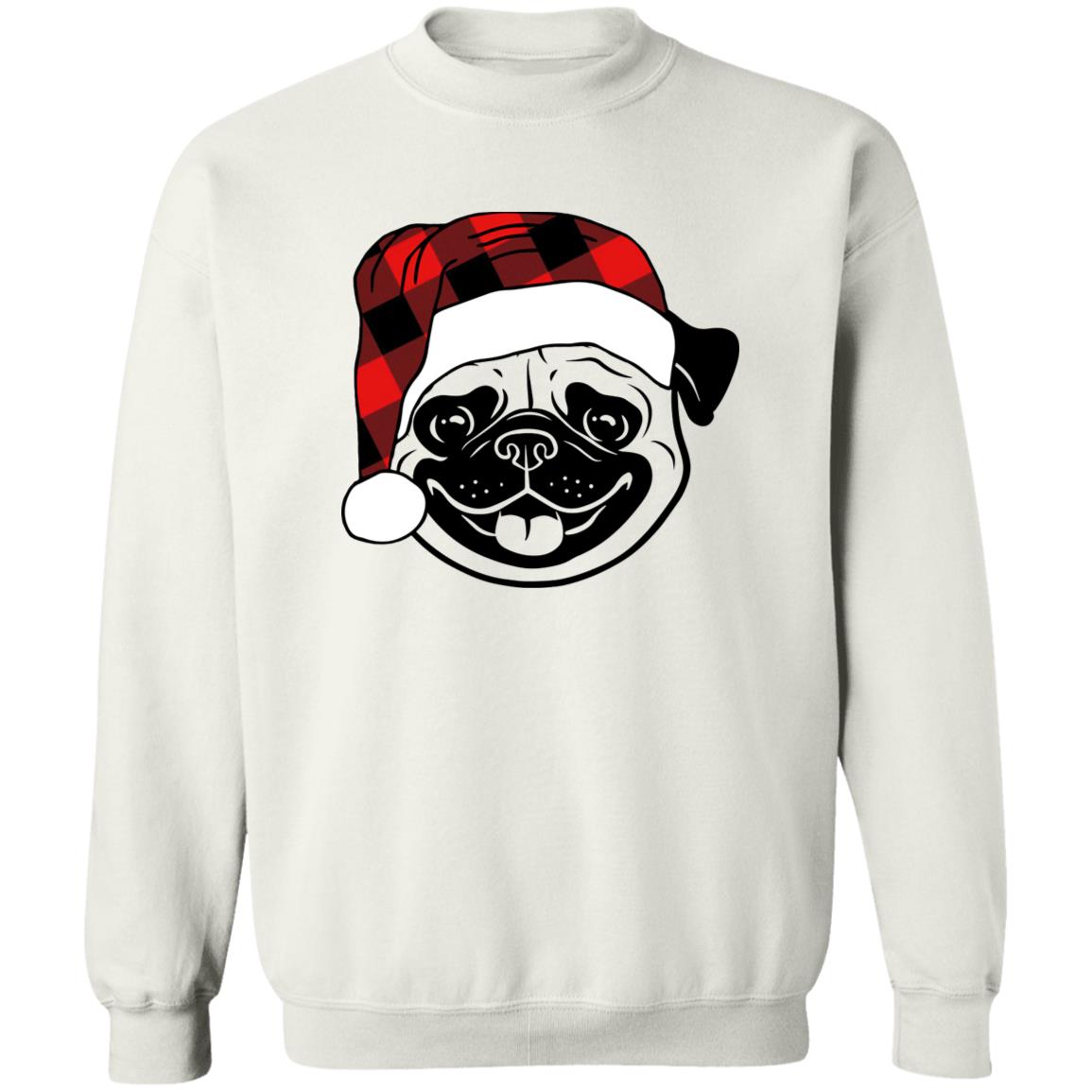 Merry PUG Life l Crewneck Pullover Sweatshirt