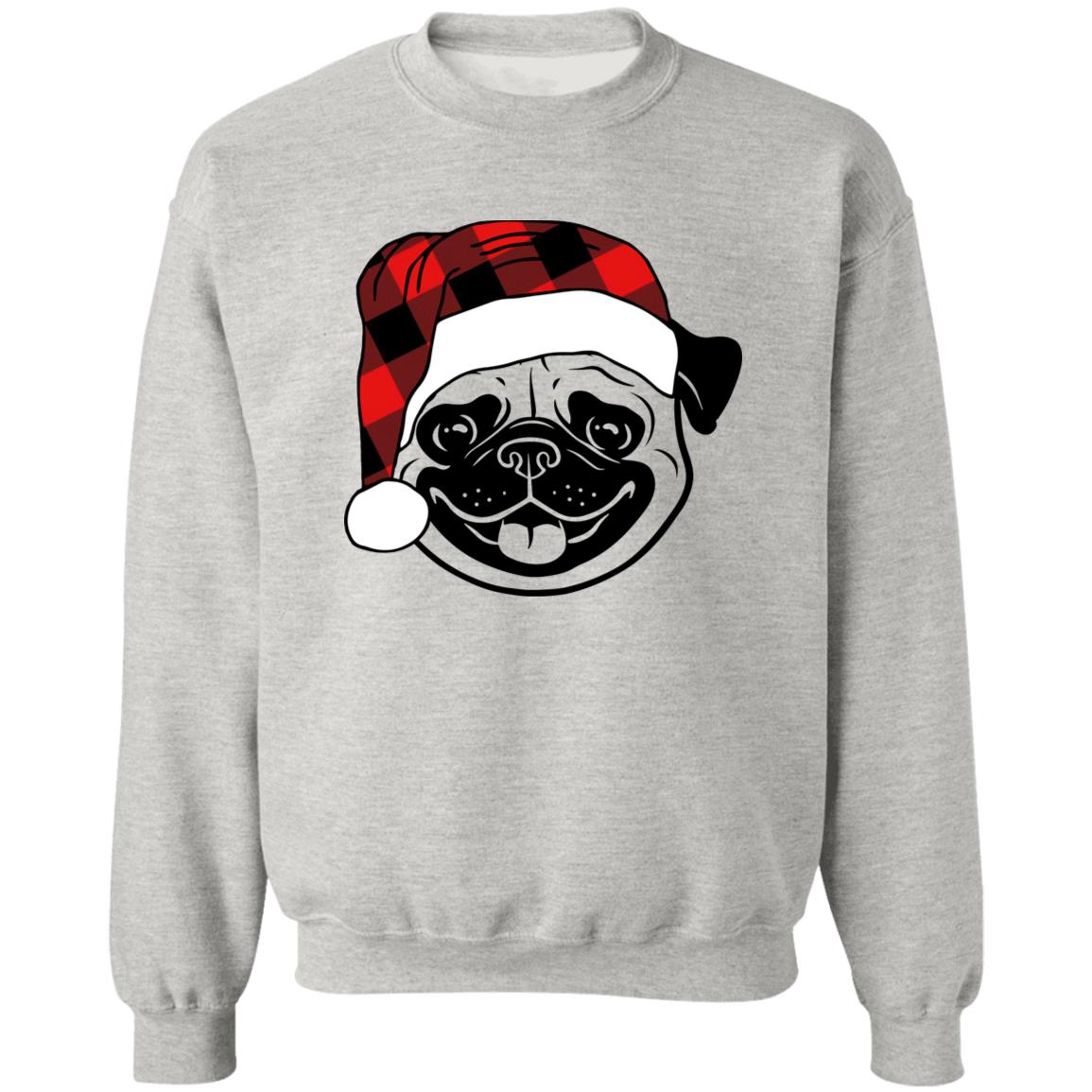 Merry PUG Life l Crewneck Pullover Sweatshirt