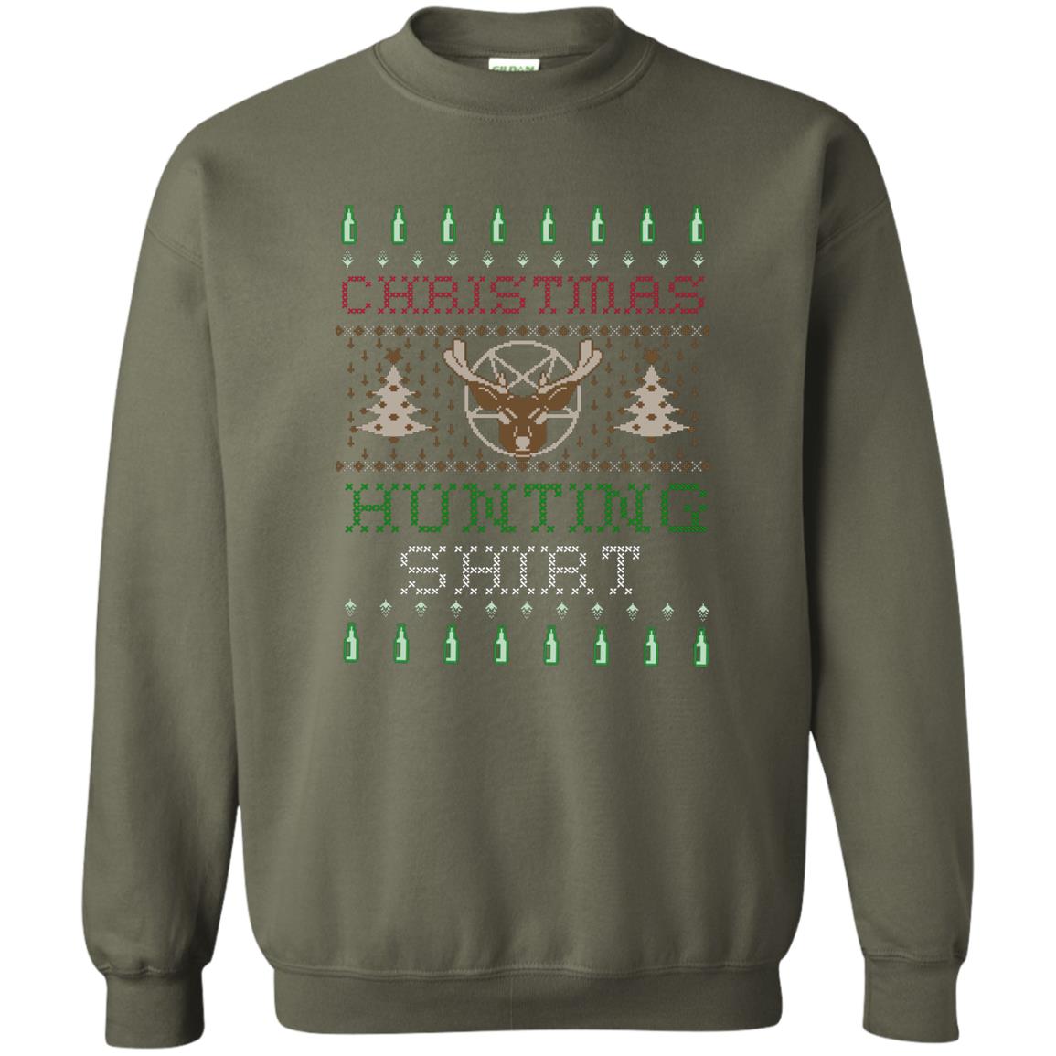 CHRISTMAS HUNTING SHIRT l Crewneck Pullover Sweatshirt