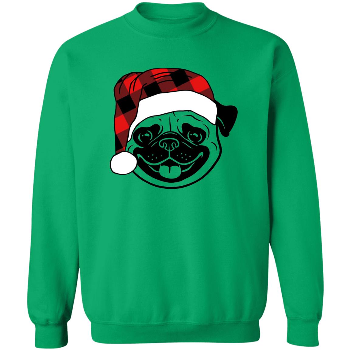 Merry PUG Life l Crewneck Pullover Sweatshirt