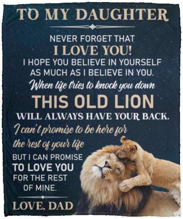 To My Daughter l This Old Lion, Love Dad l Blanket