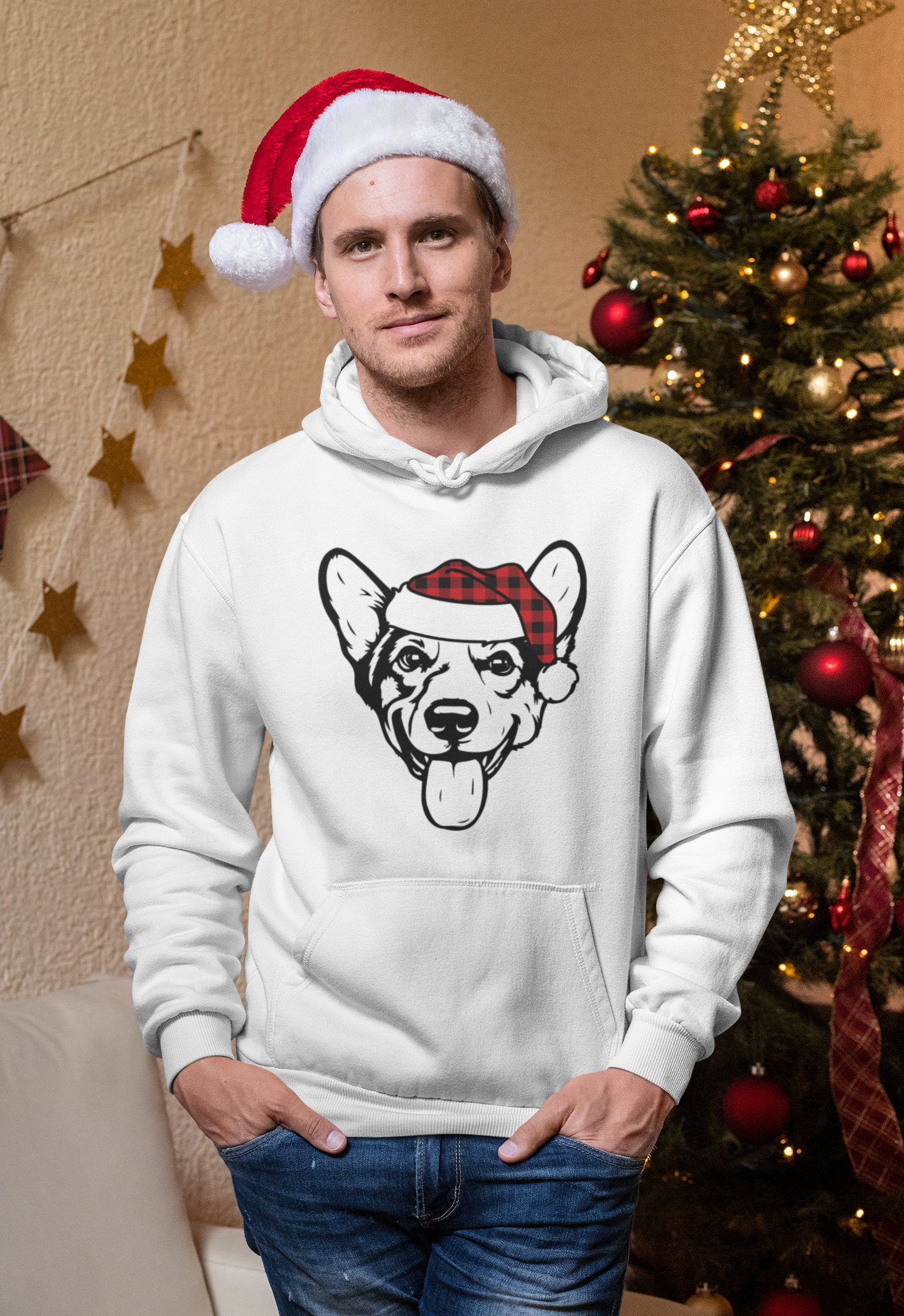 A Very Corgi Christmas l Pullover Hoodie