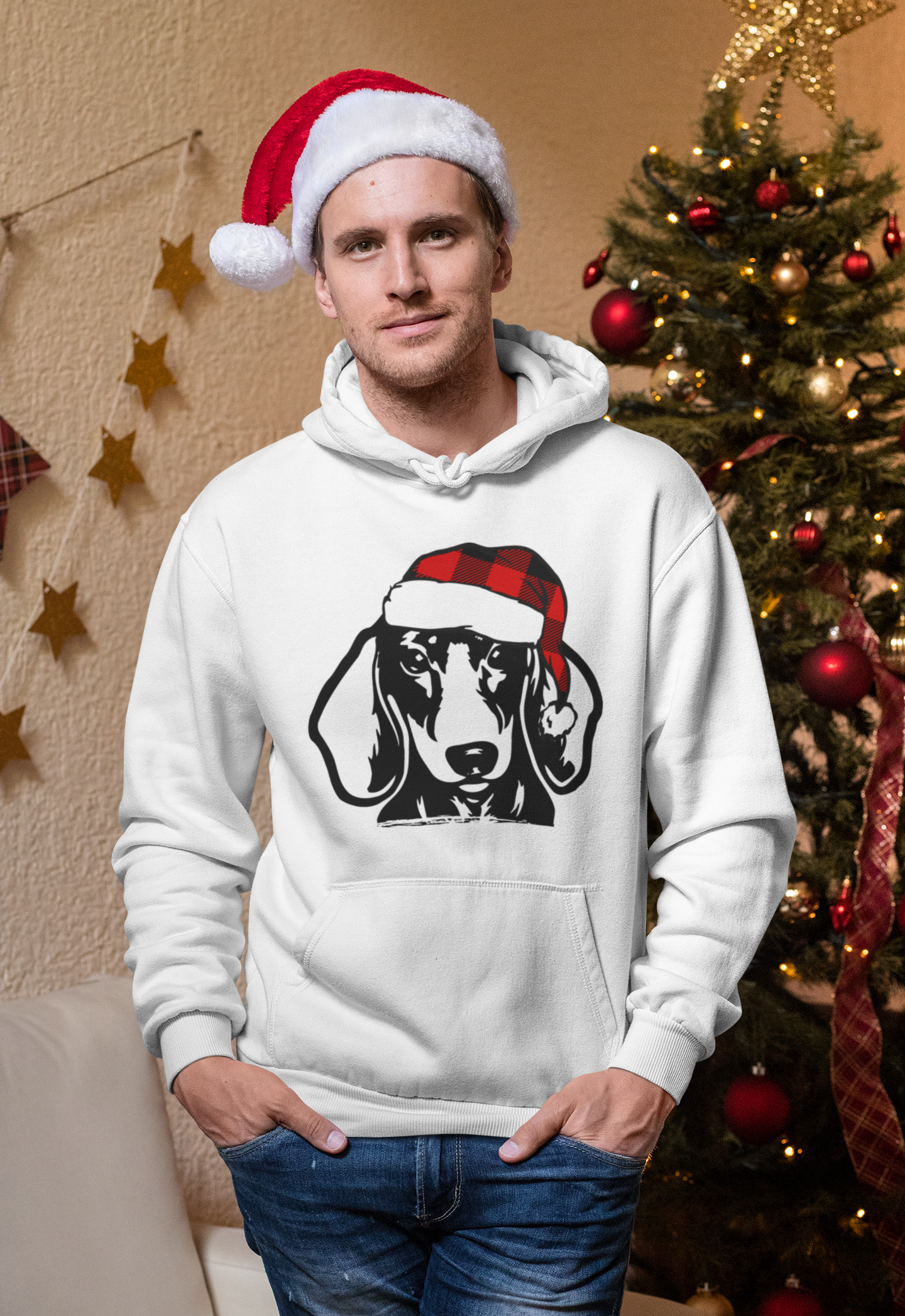 Dachshund Through The Snow l Christmas Pullover Hoodie