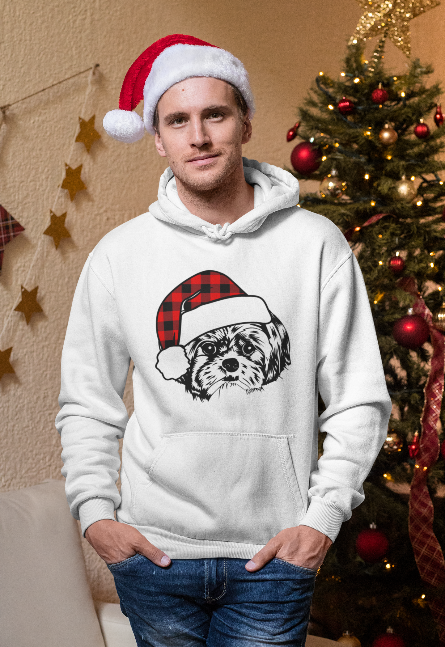 Dashing Through the Shih Tzu l Christmas Pullover Hoodie