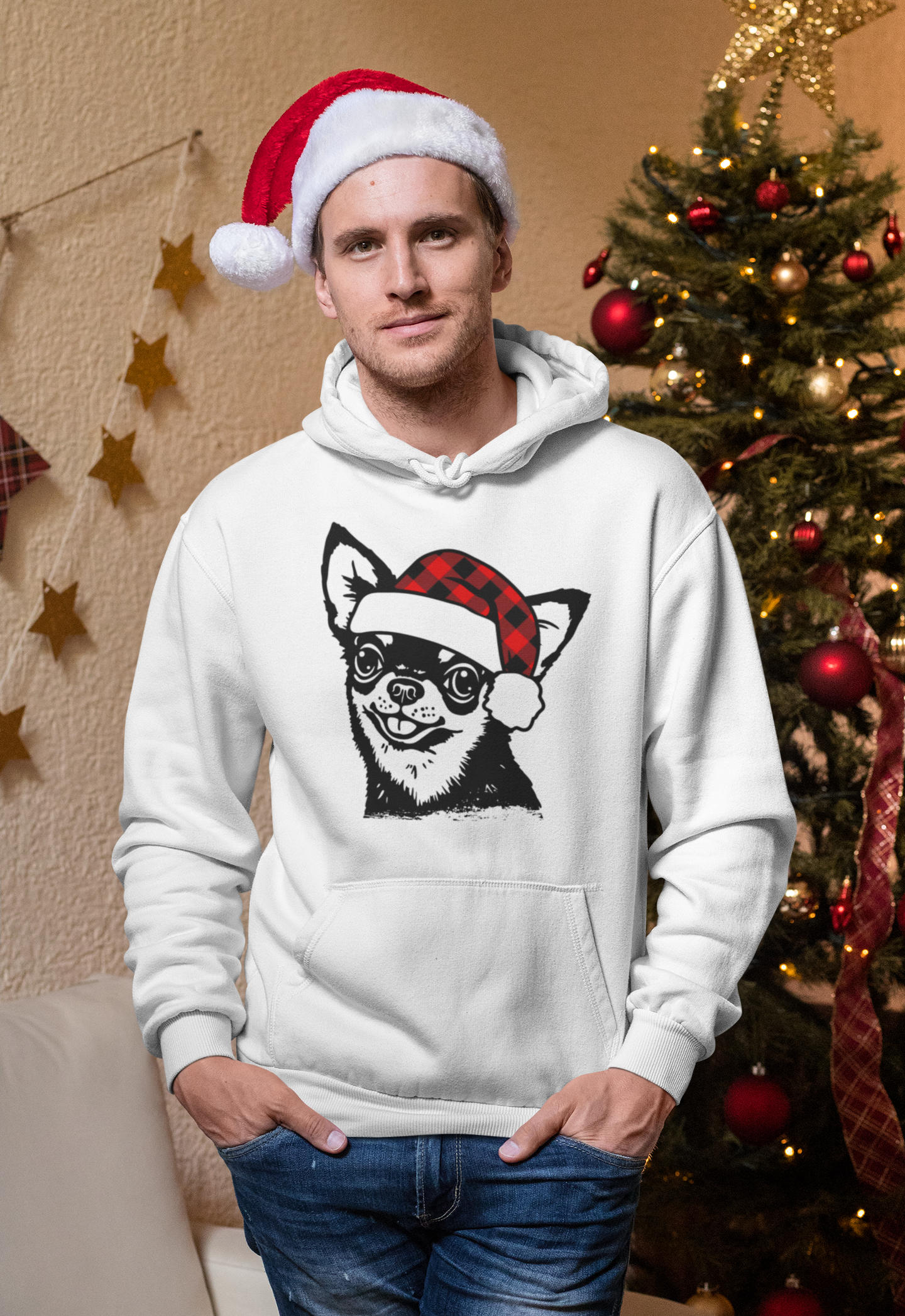 Feliz Navidog l Chihuahua l Christmas Pullover Hoodie