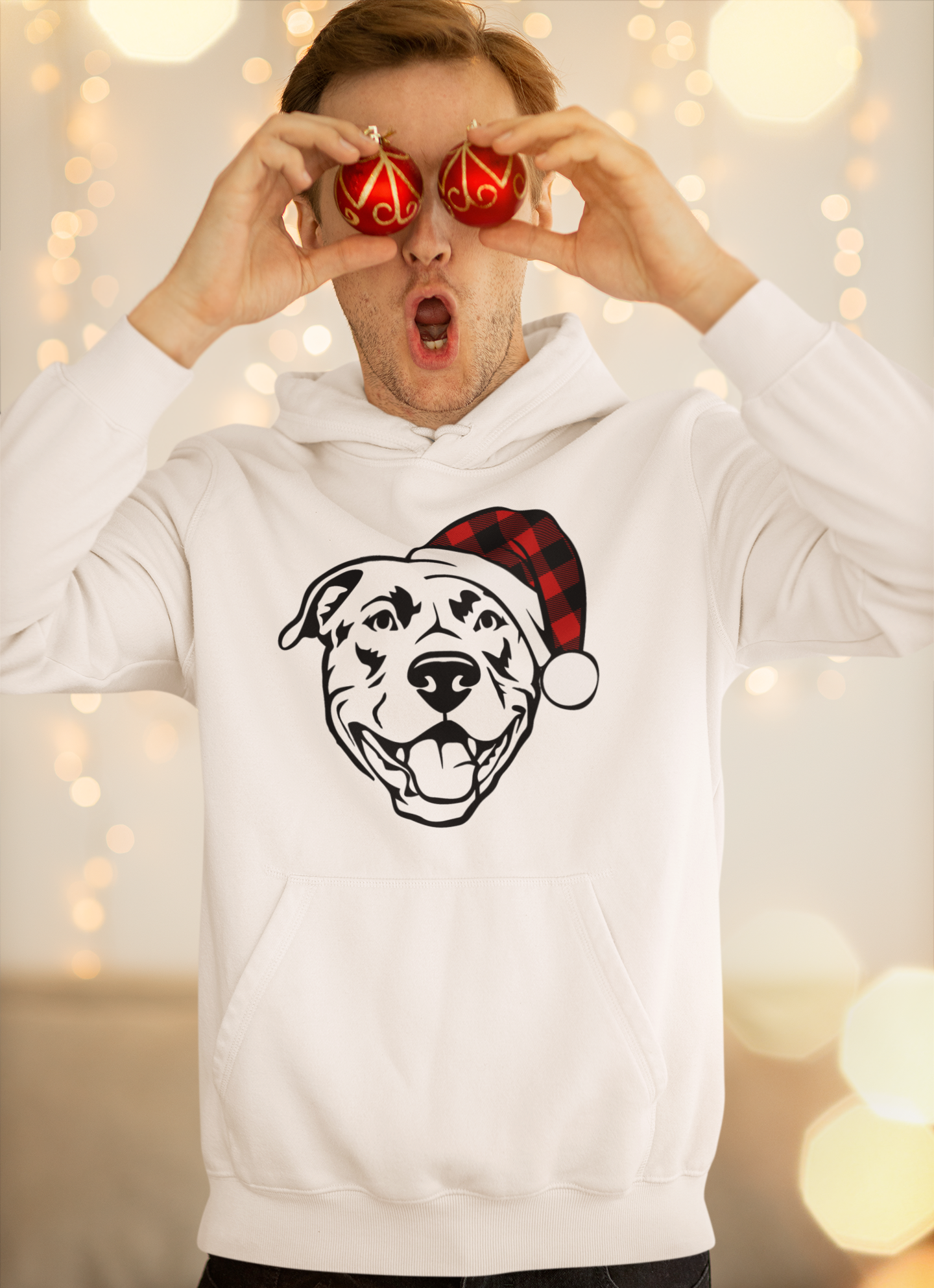 Merry PITmas l Pitbull l Christmas Pullover Hoodie