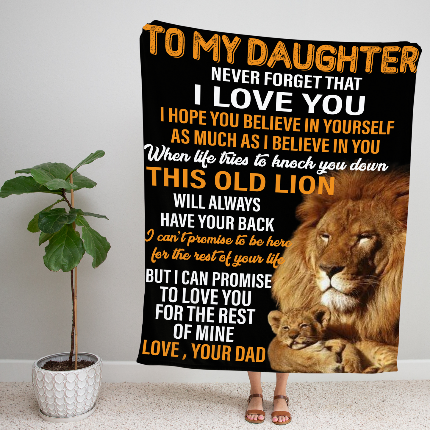 To My Daughter l Never Forget That I Love You, Love Dad Blanket