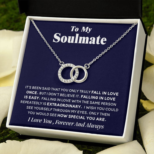 To My Soulmate l Falling In Love l Perfect Pair Necklace