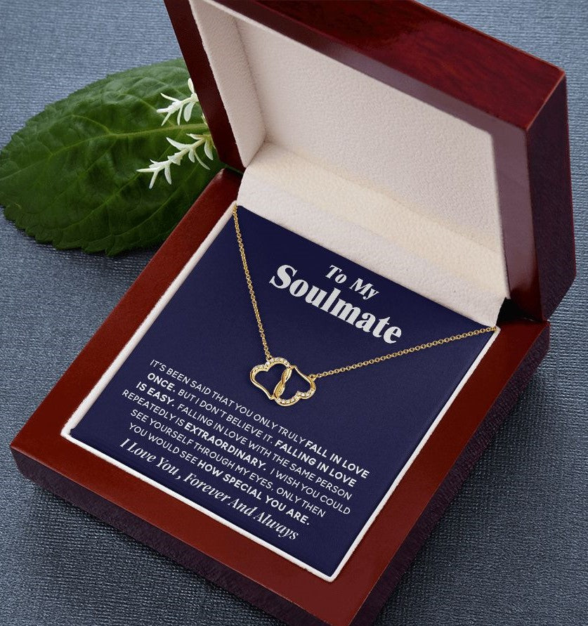 To My Soulmate l Everlasting Love 10K Gold Necklace